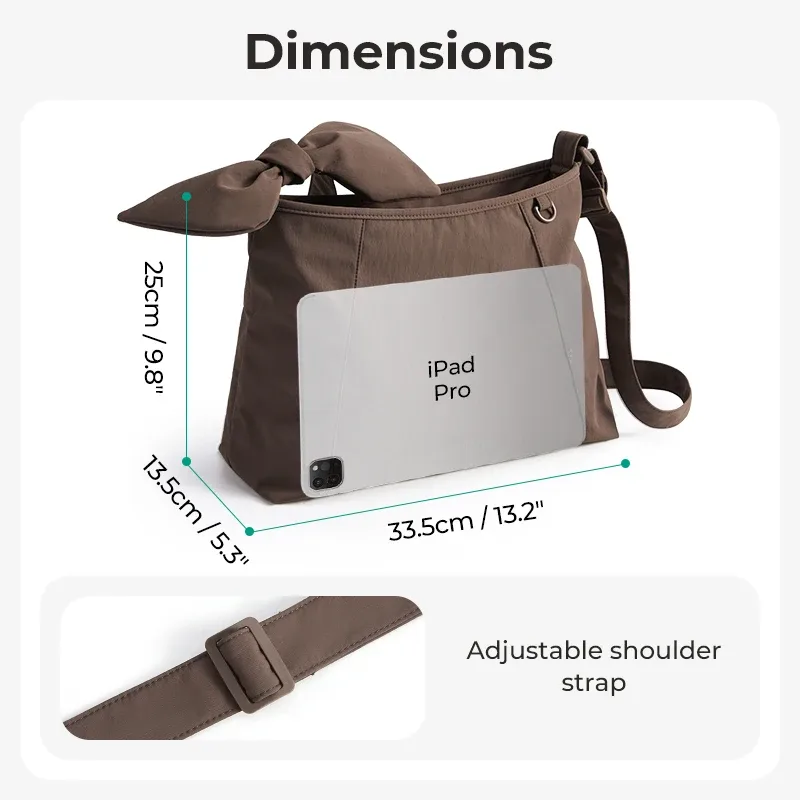 bagsmart sac bandoulière grande capacité pour femme, sac à main décontracté, sac de voyage étanche, sac à bandoulière multifonction pour la nuit