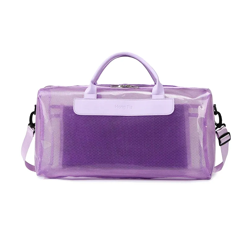 sac de rangement pour équipement de natation, avec compartiment séparé pour les articles secs et humides, sac de sport tendance pour les activités de remise en forme en eau chaude, sac de plage transparent et résistant pour les étudiants.