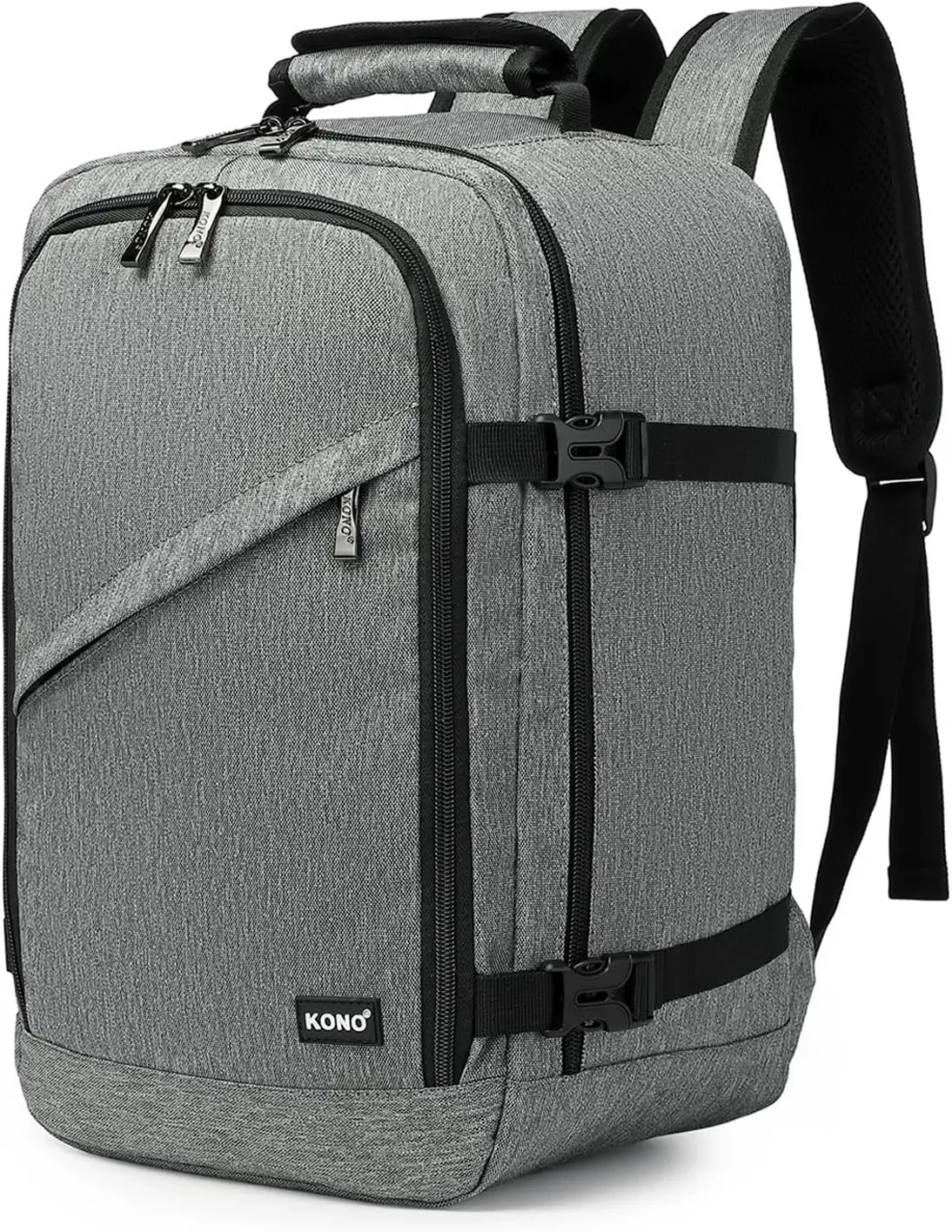 kono sac de cabine 40x20x25 cm pour sac à dos de bagage à main ryanair sous le siège, taille cabine 20l noir minimaliste