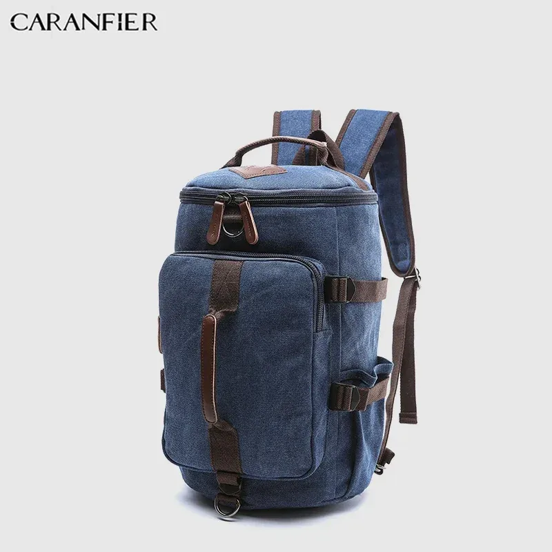 sac voyage toile multicouleurs poche latérale ouverture zip grande capacité décontracté polyvalent bandes cuir contraste vintage