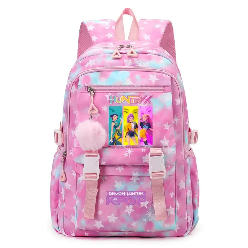 sac à dos kpop demon hunters, sac à dos léger et mignon, sac d'école pour fille, sac à dos décontracté pour les voyages et les trajets quotidiens