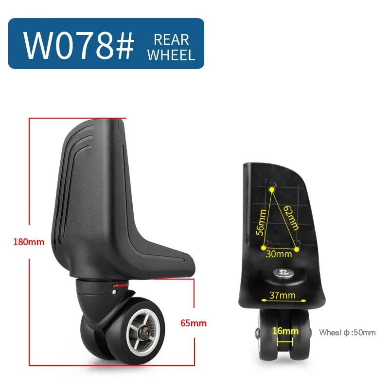gzszz w078 valise roues détachables oxford tissu roue accessoires boîtier de chariot quadrilatère universel silencieux roue de réparation