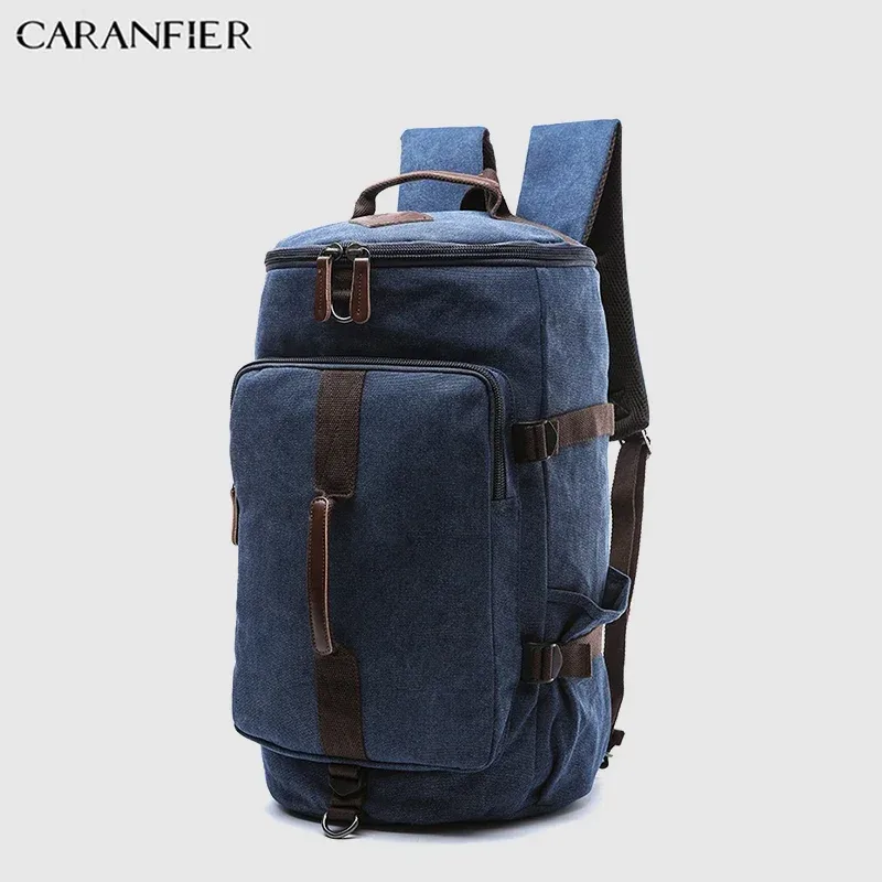 sac voyage toile multicouleurs poche latérale ouverture zip grande capacité décontracté polyvalent bandes cuir contraste vintage