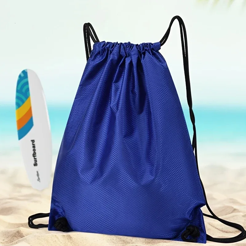 sac de rangement à cordon de serrage, sac de football épaissi à motif diamant, sac à dos de sport à cordon de serrage, 1 pièce
