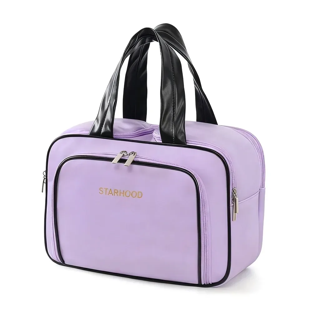 sac à cosmétiques de grande capacité, trousse de toilette portative étanche, organisateur de maquillage multi-compartiments, sac de rangement de maquillage