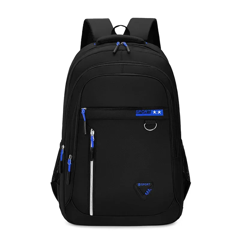 grande capacité hommes sac à dos oxford noir solide lycée sacs adolescent collège étudiant sac à dos multifonctionnel sac à dos sacs à dos