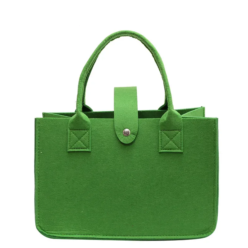 sac fourre-tout en feutre grande capacité couleur bonbon style ins, sac de courses portable à main, idéal pour cadeau de mariage et sac de transport quotidien