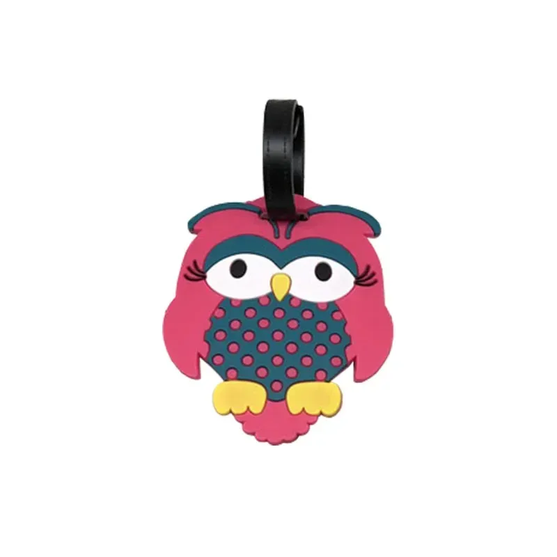 étiquette bagage pvc imprimés animaux couleurs variées voyage accessoires voyage lot unique motifs divertissement symboles vacances