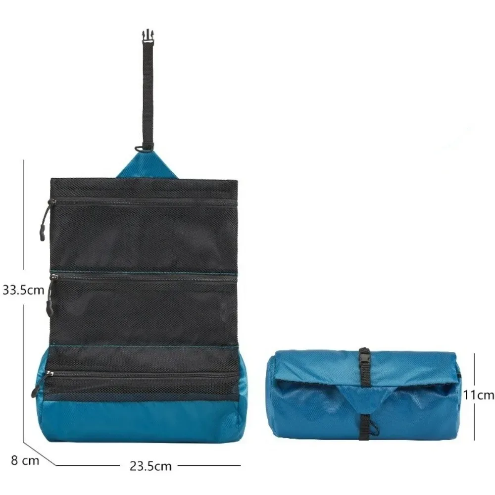 trousse de toilette pliable portable de grande capacité, sac de lavage étanche pour voyage d'affaires, sac à cosmétiques de voyage