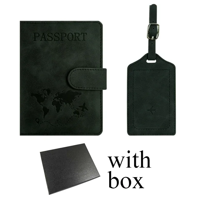 porte-passeport personnalisé, étiquette de bagage, boîte cadeau, accessoires de voyage tendance diy, vente en gros, gravure de logo, portefeuille de voyage