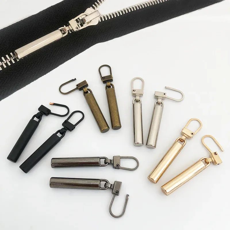 extracteurs de fermeture éclair en métal détachables, 5 pièces, pour curseurs de fermeture éclair, kit de réparation de fermetures éclair, bricolage, couture doudoune, sac de vêtements