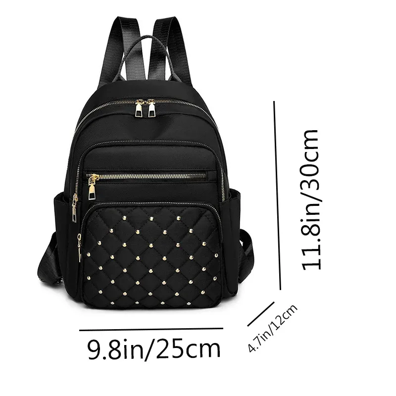sac à dos pour femme en tissu doux pour usage quotidien, avec poche latérale, design simple, multicolore, pour un look décontracté et tendance