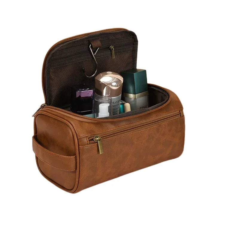 trousse de toilette de luxe vintage pour hommes, trousse de voyage nécessaire pour affaires, étuis de maquillage cosmétiques, organisateur de rangement suspendu, sacs de lavage