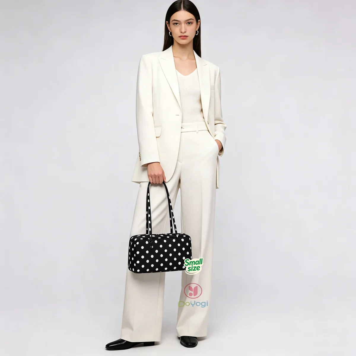 sac à bandoulière en nylon à pois imprimé léopard avec pendentif, sac fourre-tout coréen, sac bowling décontracté pour femme, grande capacité, pour voyage