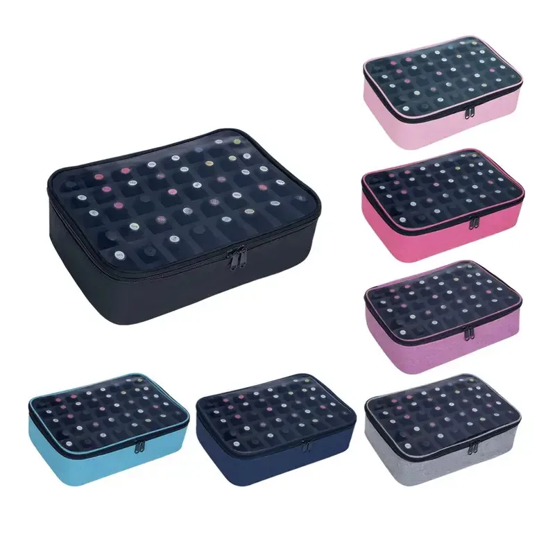 sac cosmétique de stockage de vernis à ongles coloré portable de grande capacité 40 bouteilles