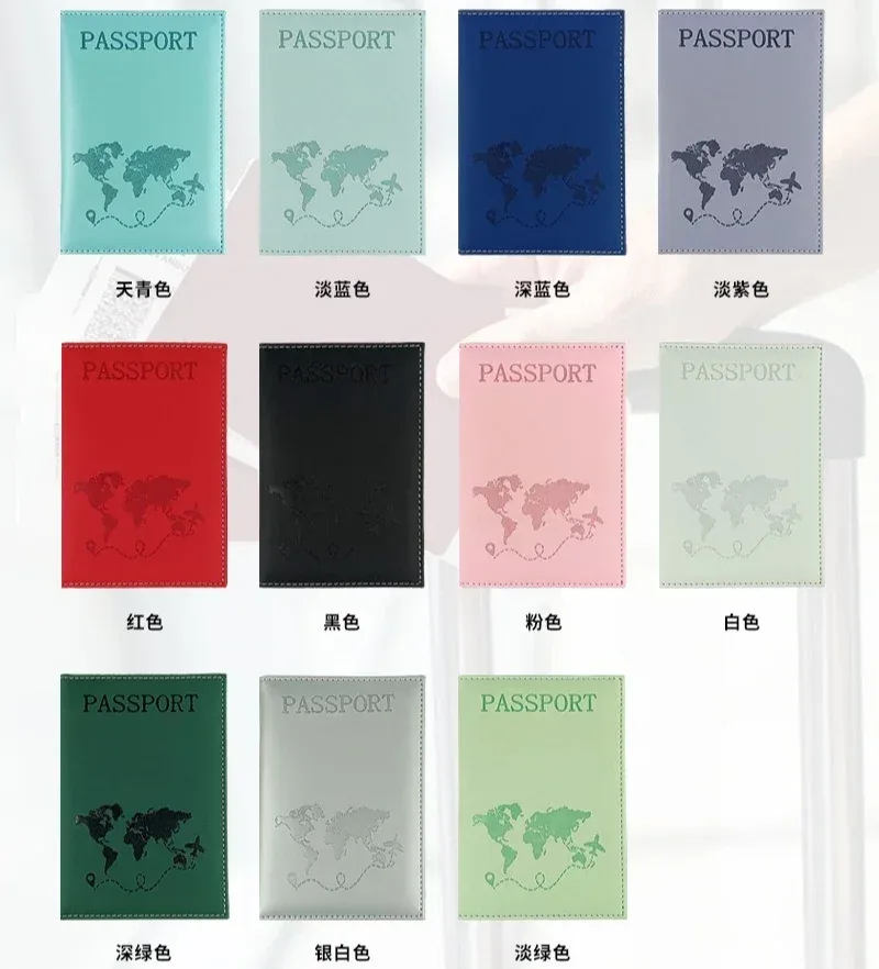 porte-passeport en pu, couverture de passeport pour billets, housse de protection pour passeport de voyage, porte-carte d'identité et de crédit, accessoires de voyage