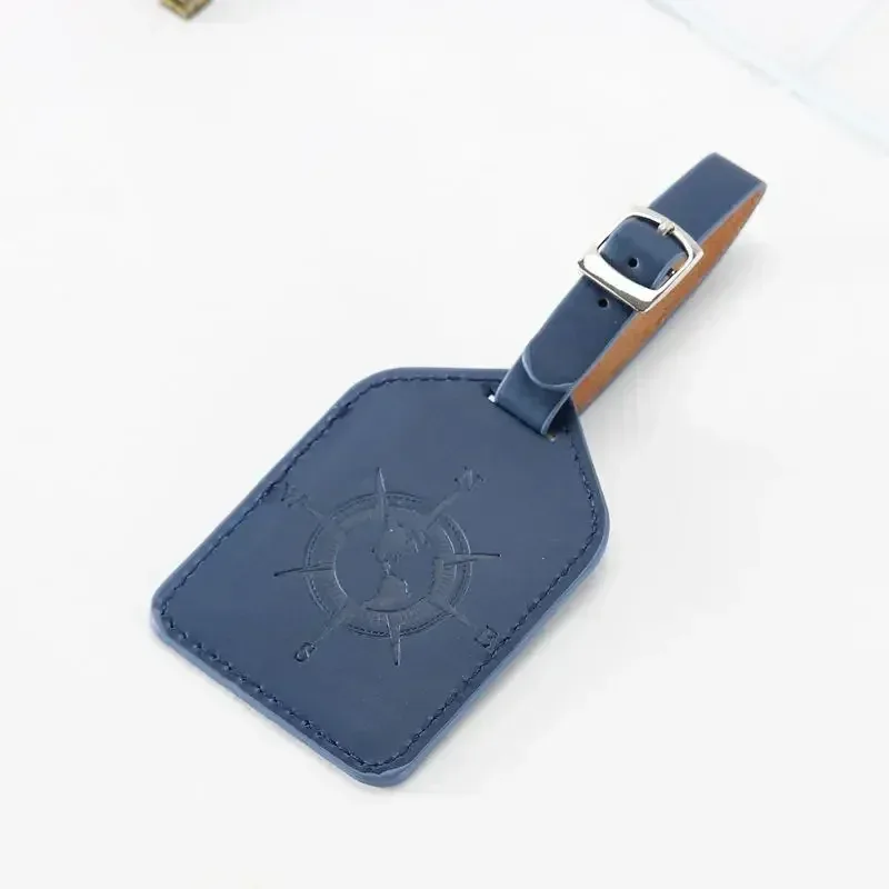 étiquette de bagage en cuir pu, porte-adresse pour valise, accessoires de voyage, étiquette nominative portable