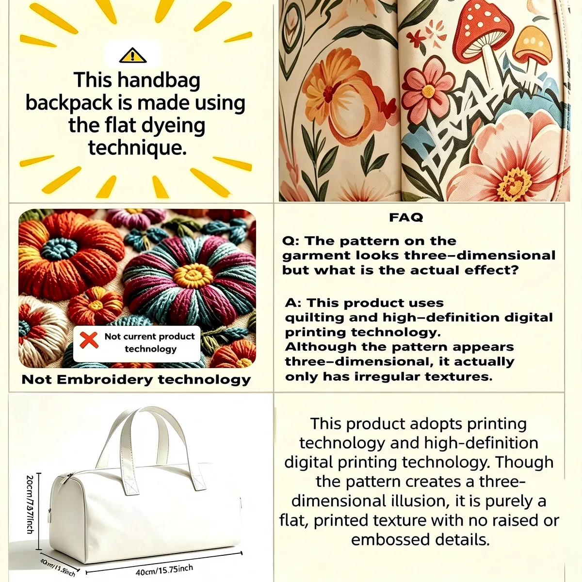 tissu imprimé avec motif d’abeilles et d’ours, grande capacité, portable, polyvalent et à la mode, idéal pour les sacs à main de voyage.