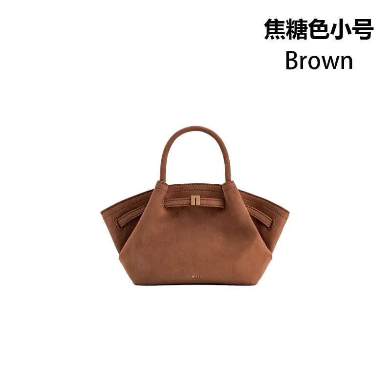 sac à bandoulière en daim jwpei en forme de bouffée pour les trajets formels, sac en cuir véritable multicolore au style sophistiqué