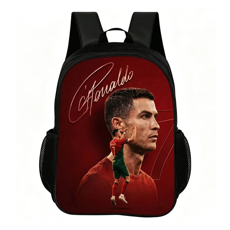 sac à dos de football pour enfants, fournitures scolaires, sac à dos ronaldo, sac de voyage, sac à dos de star du football pour enfant, meilleur cadeau