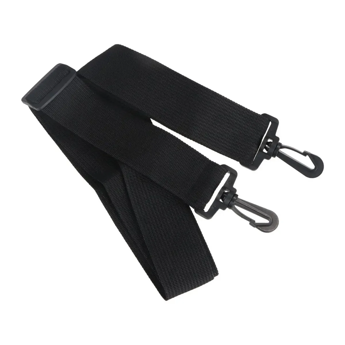 sangle de sac en toile de coton de couleur pure, ceinture réglable, fermoir à crochet en plastique noir, accessoires de sac à bandoulière diy