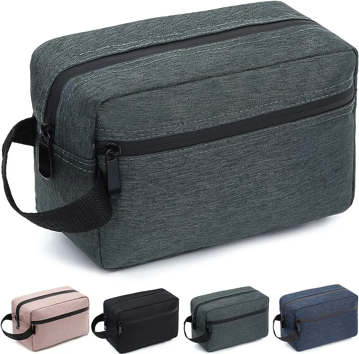 grande trousse de voyage imperméable pour maquillage, trousse de toilette portable unisexe avec compartiments, trousse de rangement pliable pour produits de soin de la peau.