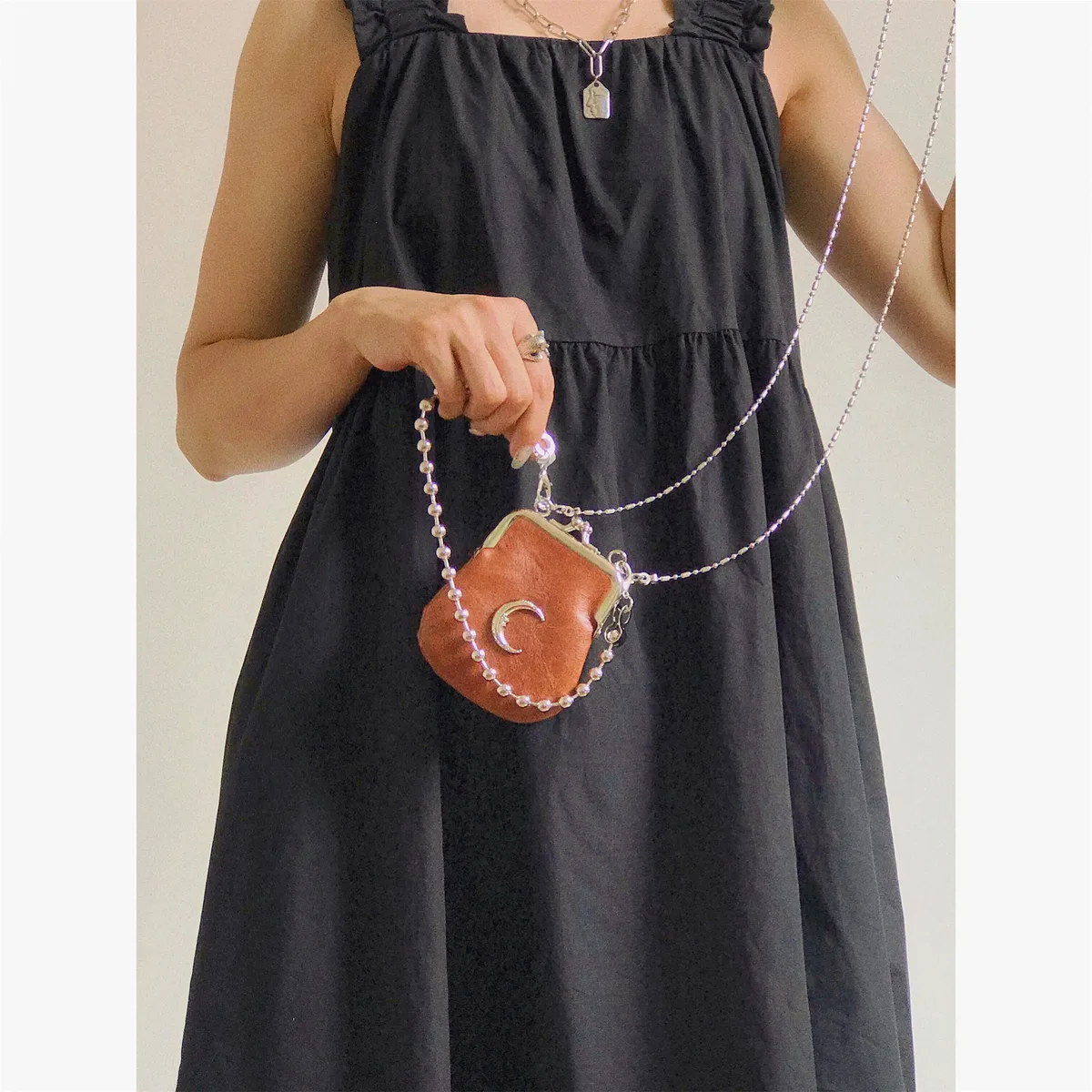croissant design-mini sac à main trois en un pour femmes, sac à bandoulière, pochette portefeuille, mode pour dames