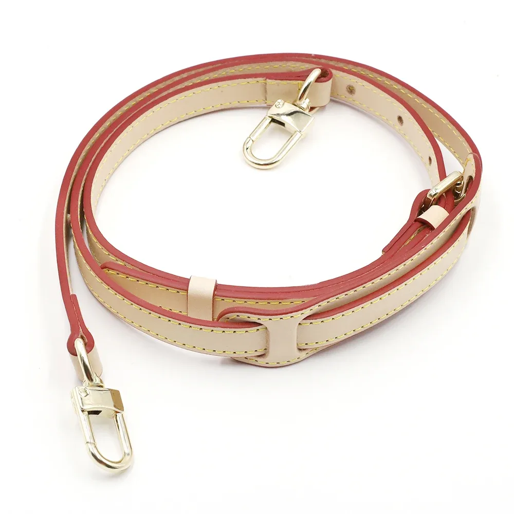 sangle de sac à bandoulière en cuir de vache de luxe, longue sangle réglable en cuir véritable, couleur noir beige, accessoires de ceinture pour sac féminin