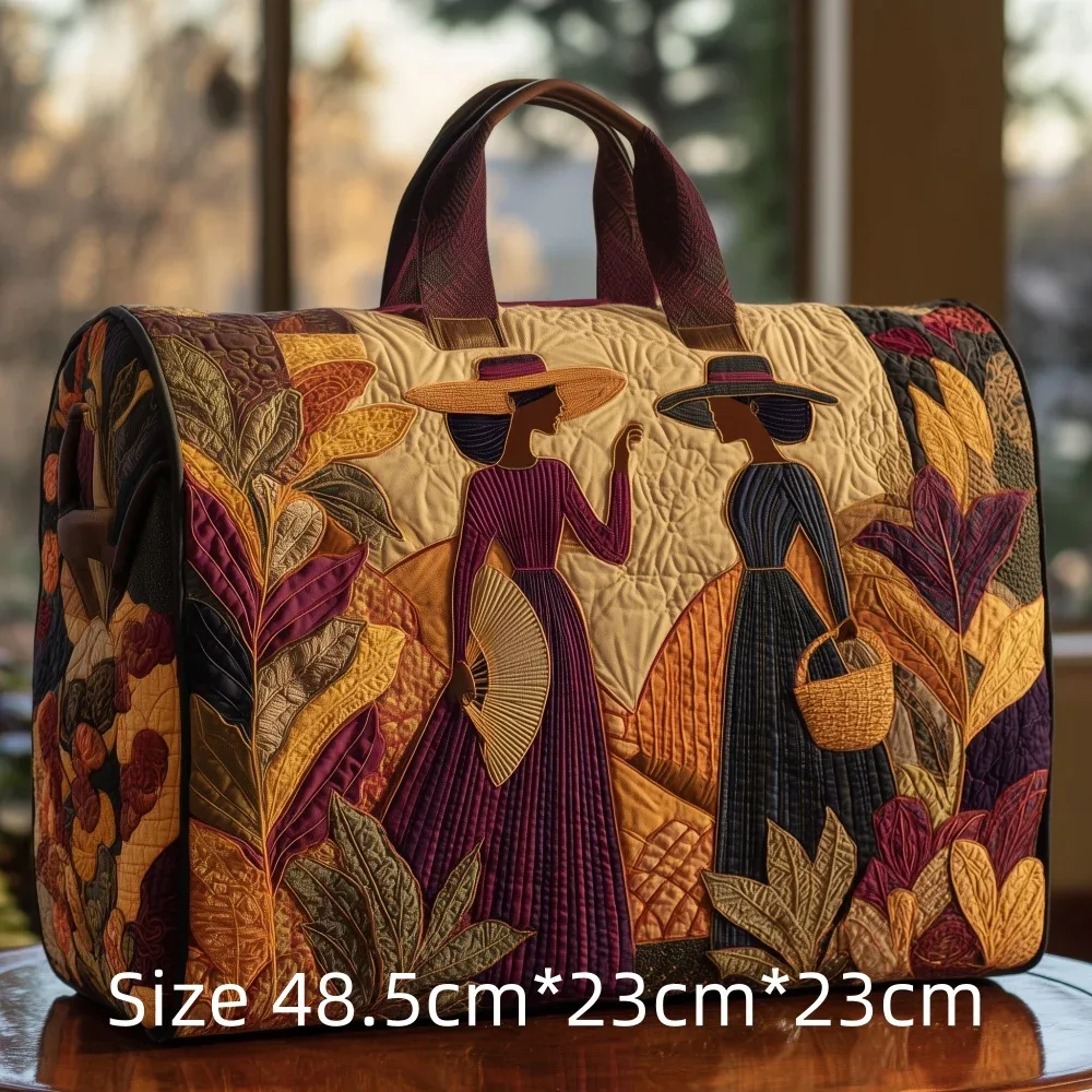 sac de voyage 3d matelassé afrique pour femme, sac de week-end bohème avec imprimé carte des femmes africaines, bagage cabine, sacs de festival uniques