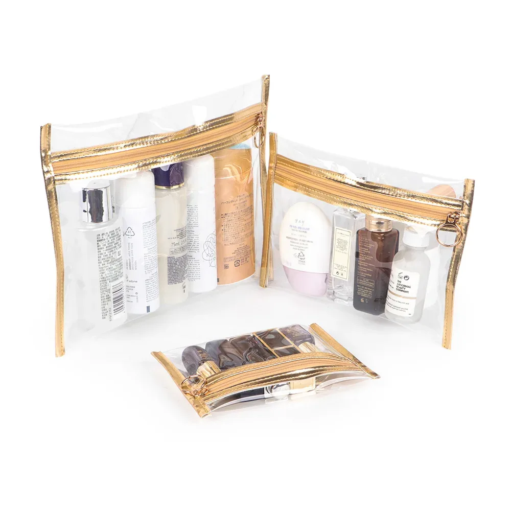 sac à cosmétiques en pvc transparent trousse de toilette de voyage étanche sac de rangement portable couleur bonbon pour cosmétiques cubique polyvalent...