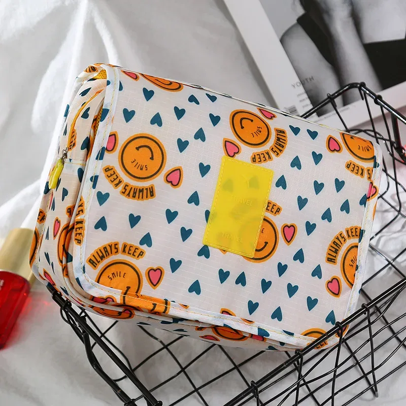 sac de maquillage de haute qualité pour femmes, sac à cosmétiques de voyage, crochet, organisateur de produits de toilette, rangement étanche, sac de lavage suspendu pour salle de bain