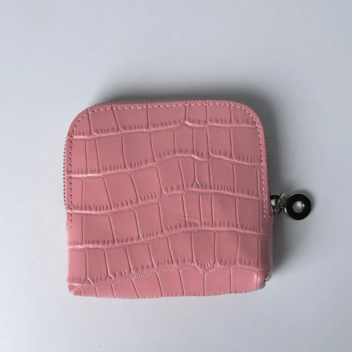 sac à cosmétiques en cuir de vachette rose à motif crocodile, sac de toilette de luxe de grande capacité, en cuir véritable, pour voyage, rangement portable, trousse de toilette