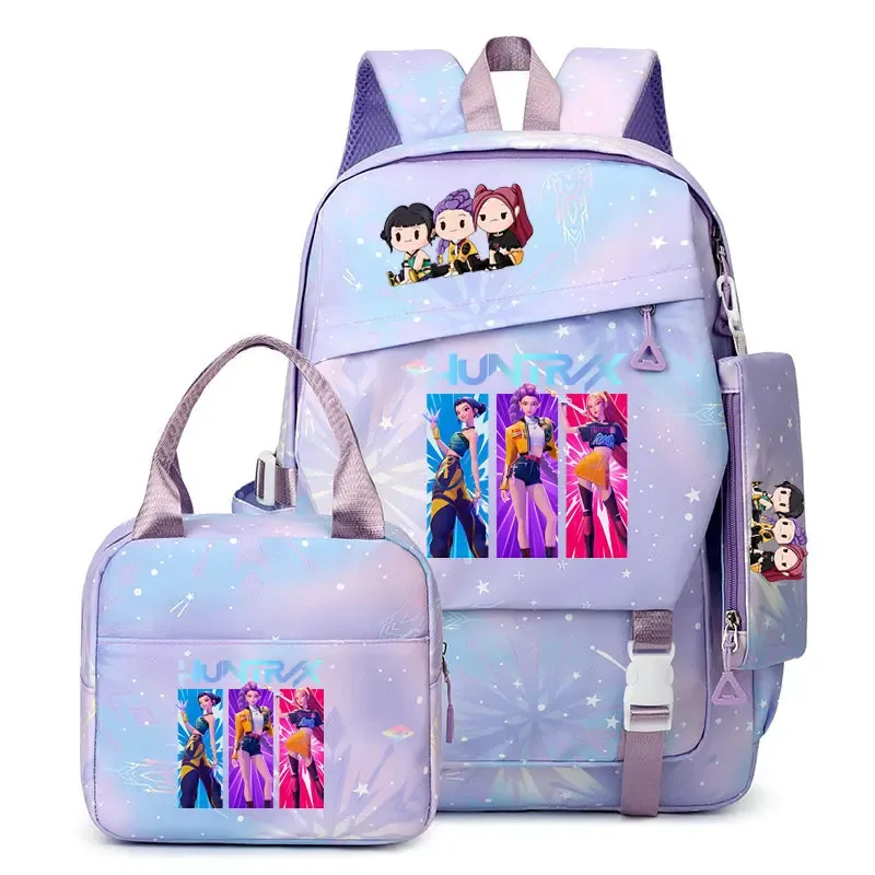 sac dos nylon rose motif floral scintillement pochette assortie voyage journee ultra léger compartiment intérieur