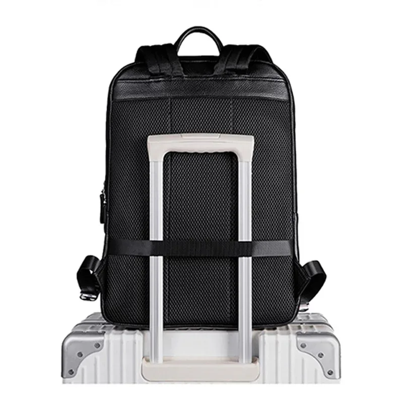 nouvelle marque en cuir véritable hommes sacs à dos mode véritable cuir naturel étudiant sac à dos garçon luxe ordinateur sacs pour ordinateur portable