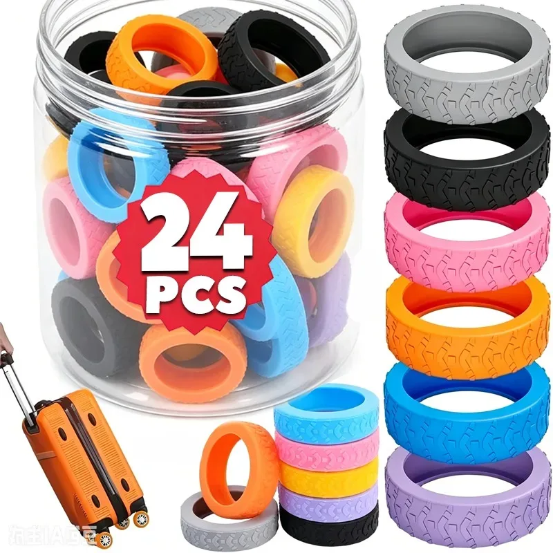 protège roues silicone texturé anti rayures protection valise voyage silicone couleur divers dimensions petites moyennes grande usage idération transport