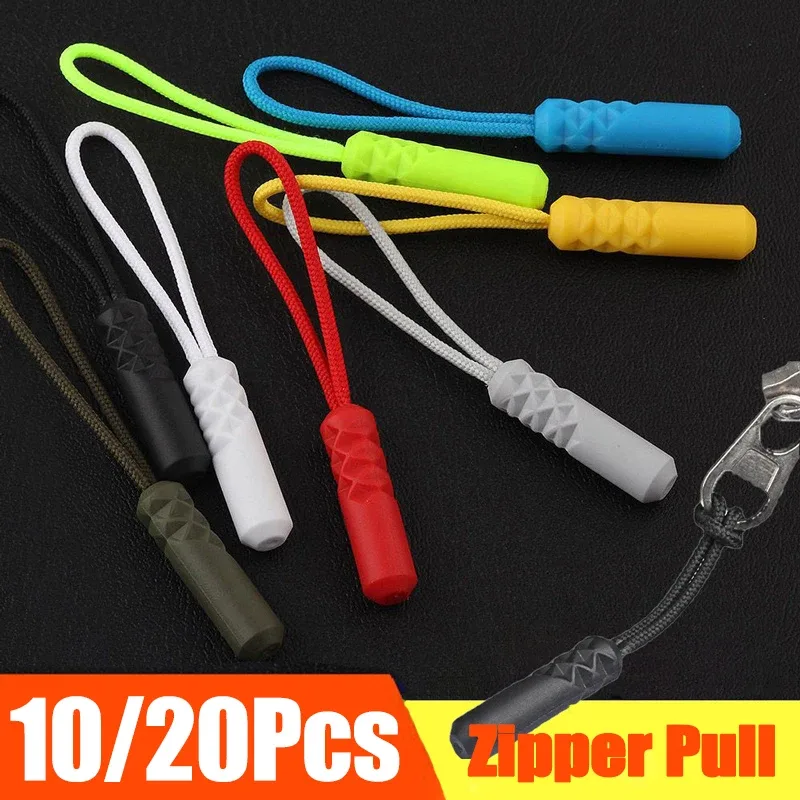 extracteur de traction de fermeture éclair, 10/20 pièces, clip de remplacement d'étiquette de corde, fixateur de boucle cassée, languette de cordon de fermeture éclair, sac de voyage, valise, tente, sac à dos