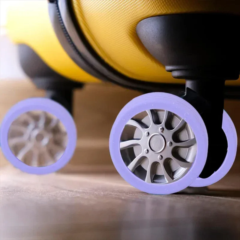protection de roulettes de valise en silicone, housse silencieuse pour roulettes, réduit l'usure et le bruit des roues
