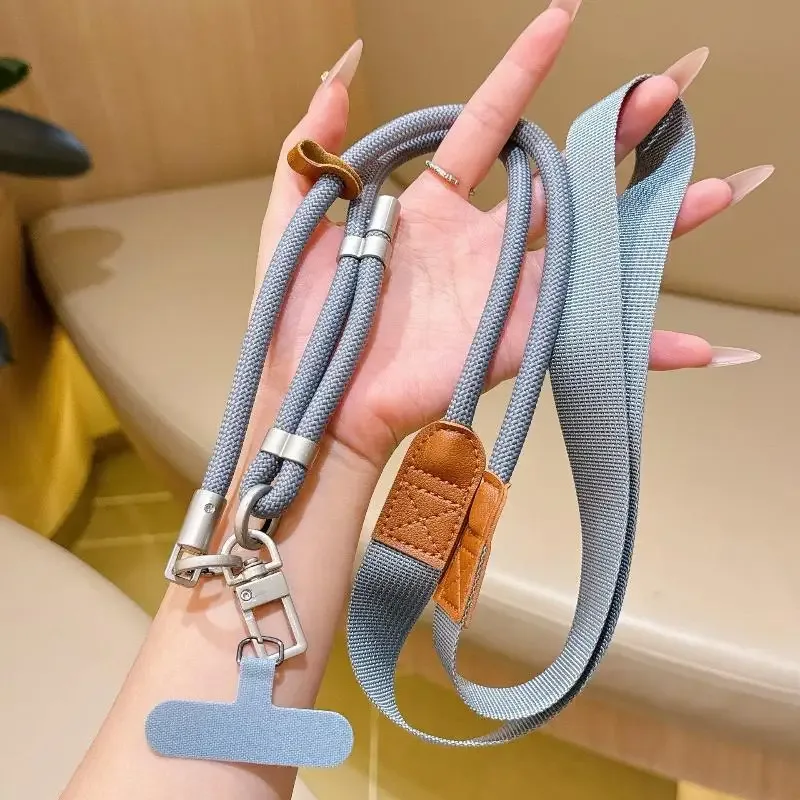 lanière de téléphone réglable à porter en bandoulière, avec clip détachable, anti-perte, sangle de téléphone portable, sangle de sac à bandoulière pour les voyages en plein air et l'utilisation quotidienne.