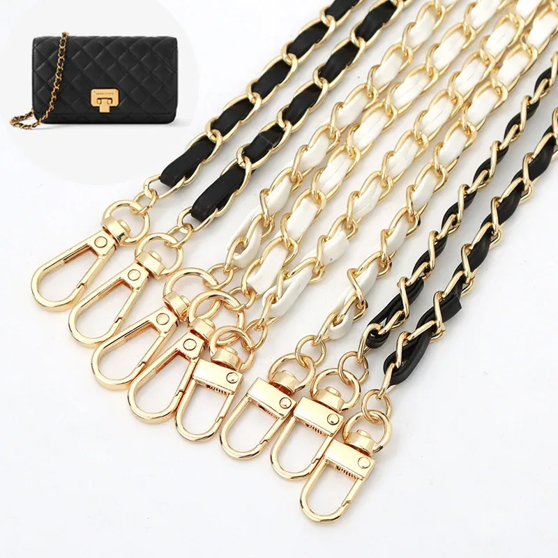 120cm sac à main chaîne sangle bandoulière sac à main chaînes remplacement en cuir sac à bandoulière chaîne sangles bricolage femmes fille sac partie accessoire