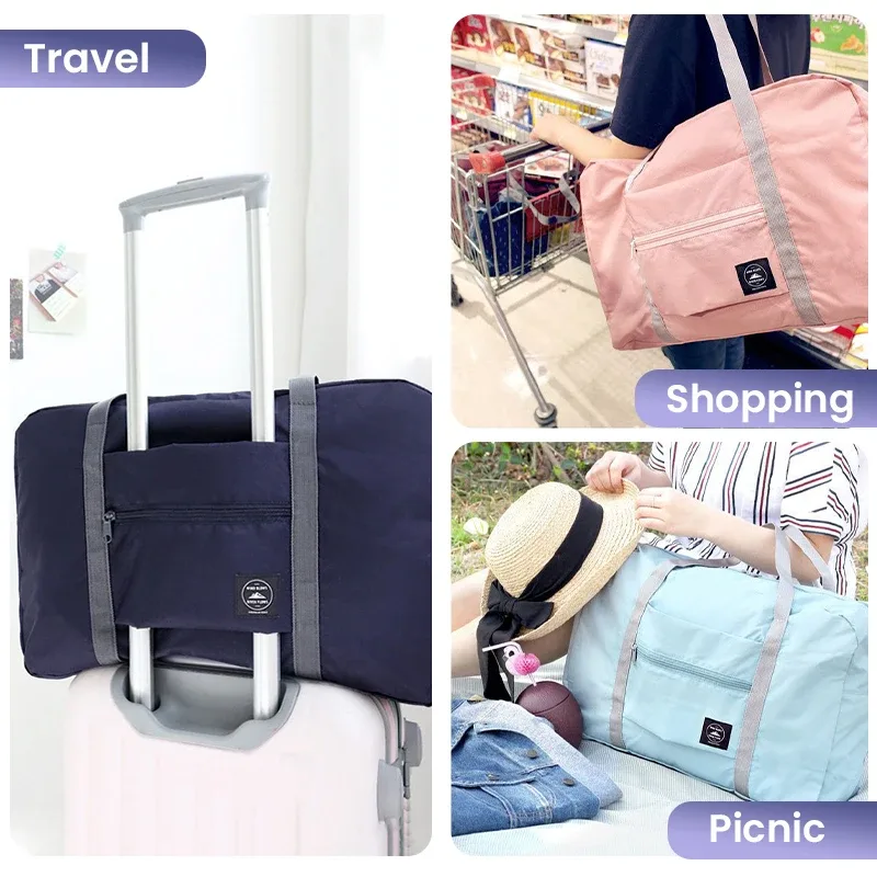 sac de voyage pliable pour compagnie aérienne, sac à main pour femmes et filles, léger, grande capacité, sport, week-end, voyage de nuit