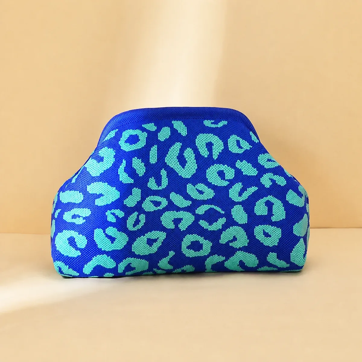 organisateur de maquillage portable, pochette tendance à motifs variés, sac à cosmétiques à main, sac à cosmétiques léger en tricot pour les trajets quotidiens