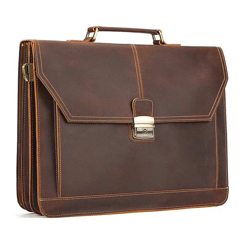 sacoche pour ordinateur portable de haute qualité pour hommes, nouvelle collection 2026, sacoche en cuir véritable, sac à bandoulière en cuir de vache véritable pour hommes