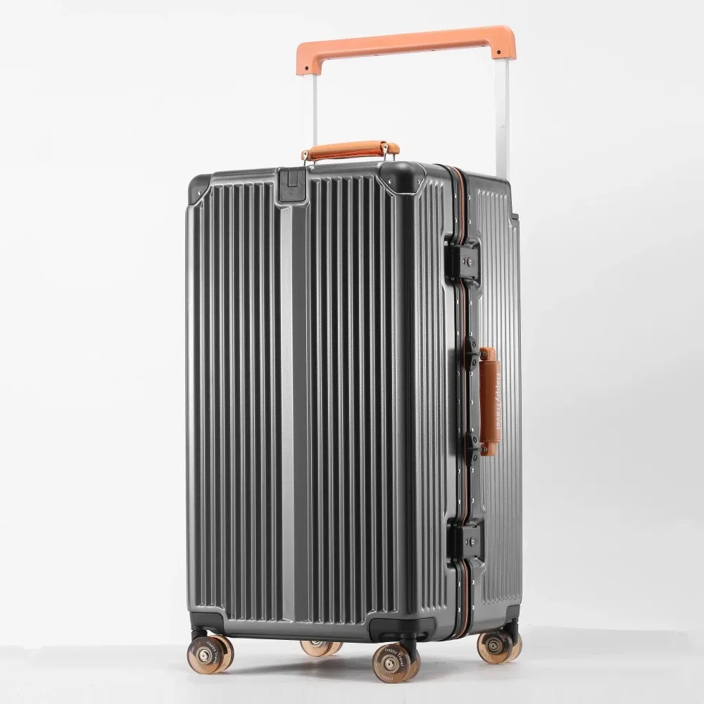 valise à roulettes grande capacité avec roues pivotantes, serrure tsa, cadre en aluminium rigide, 20/24/26/28 pouces