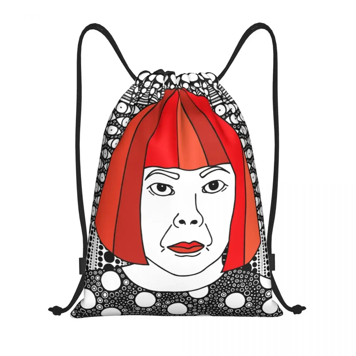 sacs à cordon d'exposition japonaise personnalisés yayoi kusama pour l'entraînement sacs à dos de yoga femmes hommes sac à dos de sport