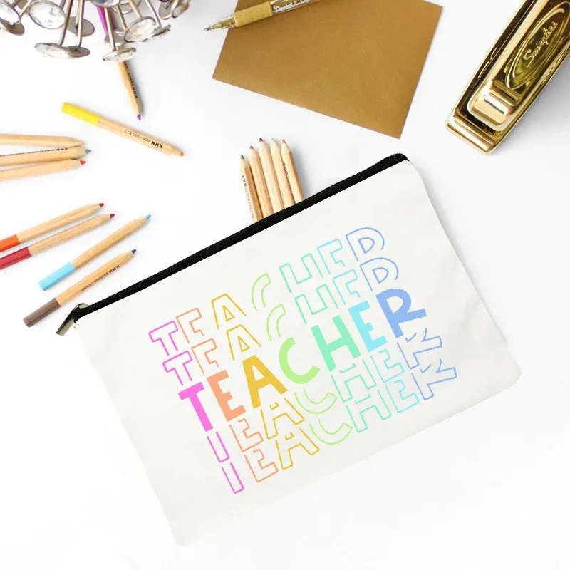 trousse de maquillage fête des enseignants meilleur cadeau trousse de survie pour enseignants trousse de maquillage pochette à crayons préscolaire primaire diplôme d'études secondaires retour à l'école
