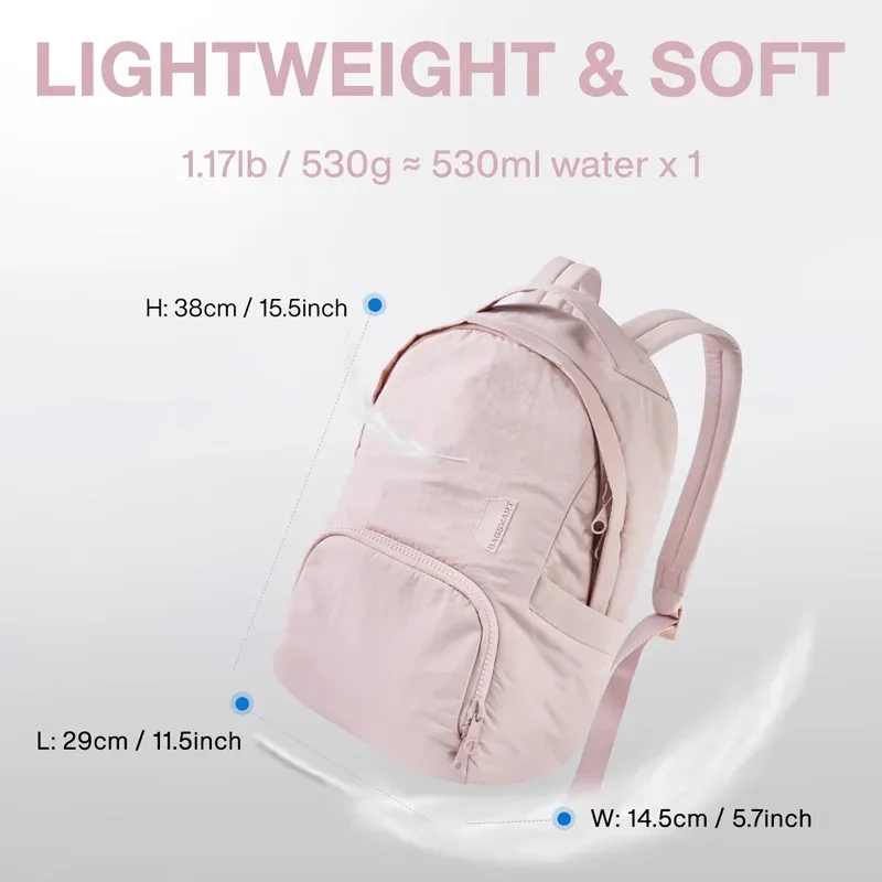 sac à dos bagsmart pour femmes, sac pour ordinateur portable 13 pouces, sac à dos scolaire mignon kawaii, antivol, imperméable, en nylon, pour filles