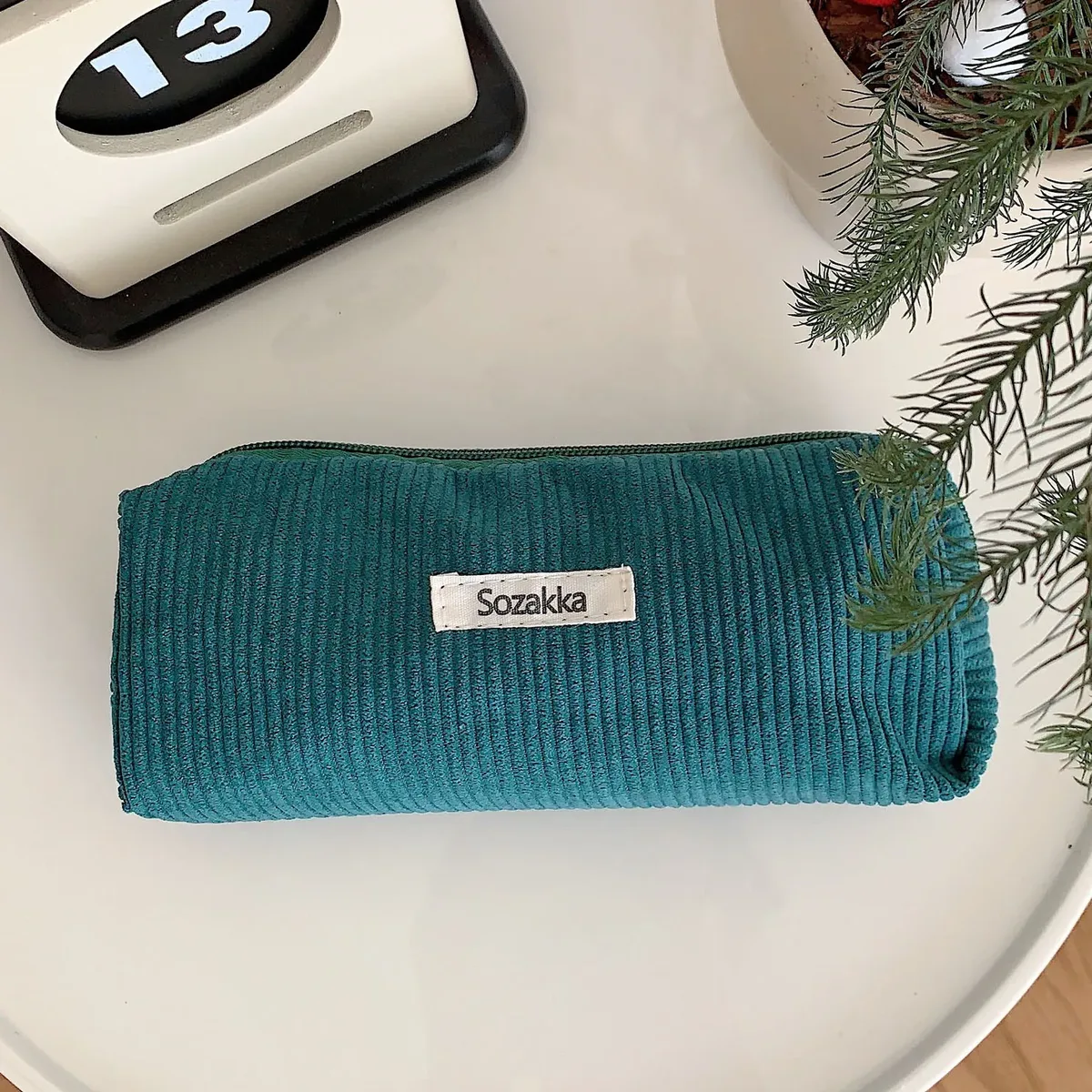 grand sac à cosmétiques en tissu velours côtelé pour femmes, pochette de maquillage pour filles, sac de voyage à main, étuis de rangement de rouge à lèvres, pochette à fermeture éclair pour téléphone