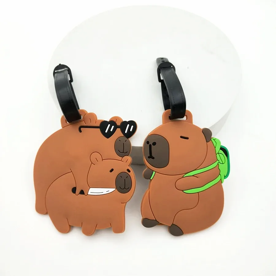 étiquette bagage pvc imprimés animaux ours accessoires voyage couleur variée identité valise nom adresse