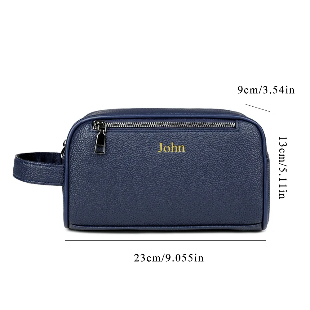 sac à main d'affaires pour homme personnalisé en cuir souple, grande capacité, sac de rangement de voyage extérieur en cuir pu