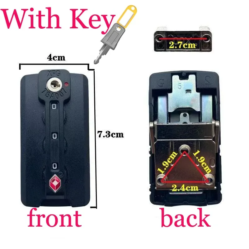 cadenas à combinaison xfg tsa007 pour bagages de voyage, valise, serrure à code, serrure à mot de passe, antivol fixe